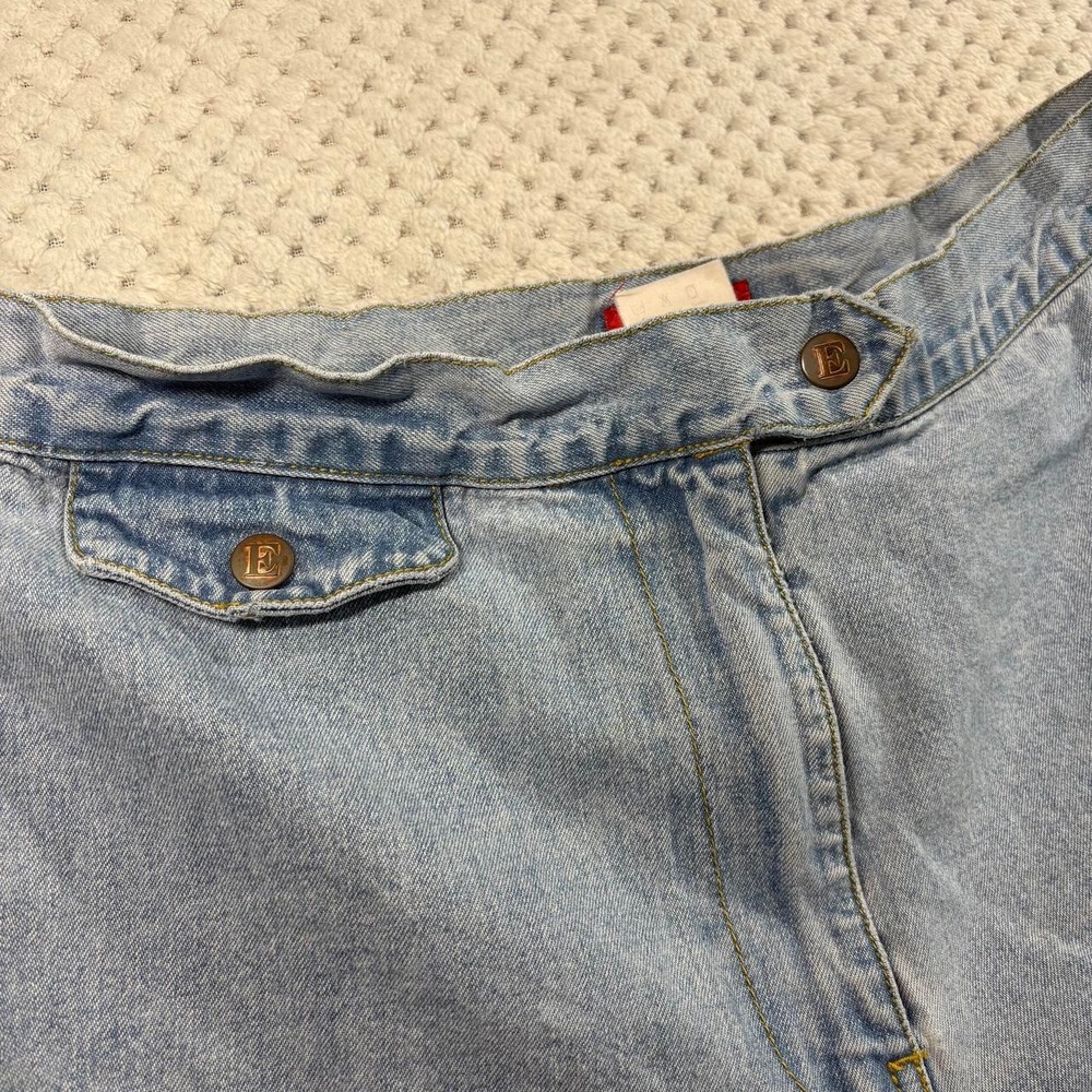 Vintage Esprit Denim High Rise Jean Shorts Light Wash Distressed Blue Womens 11
